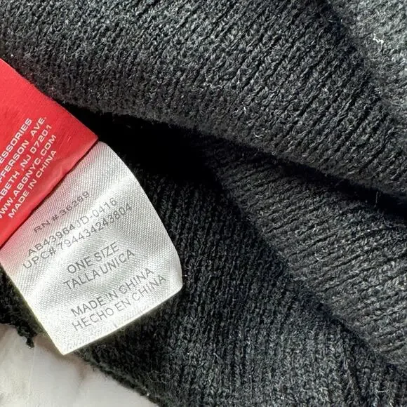 Disney Minnie Mouse Sparkle Red Bow Ears Beanie Black Winter Hat Kids One Size - Picture 7 of 8